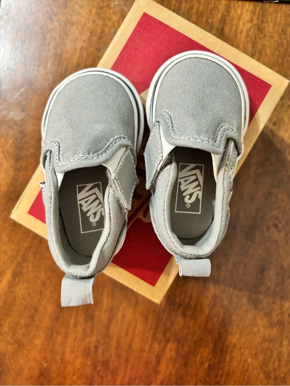 Vans Infant Slip-On Canvas Shoes - Light Gray